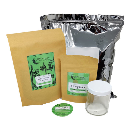 Comfrey Salve Kit + 1/2 lb. Biodynamic Comfrey Leaf